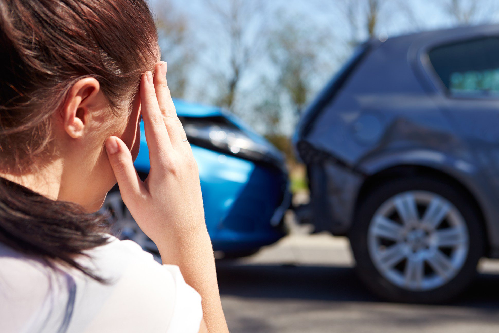 Driver involved in car crash illustrating healthcare claim process under HCAI system.