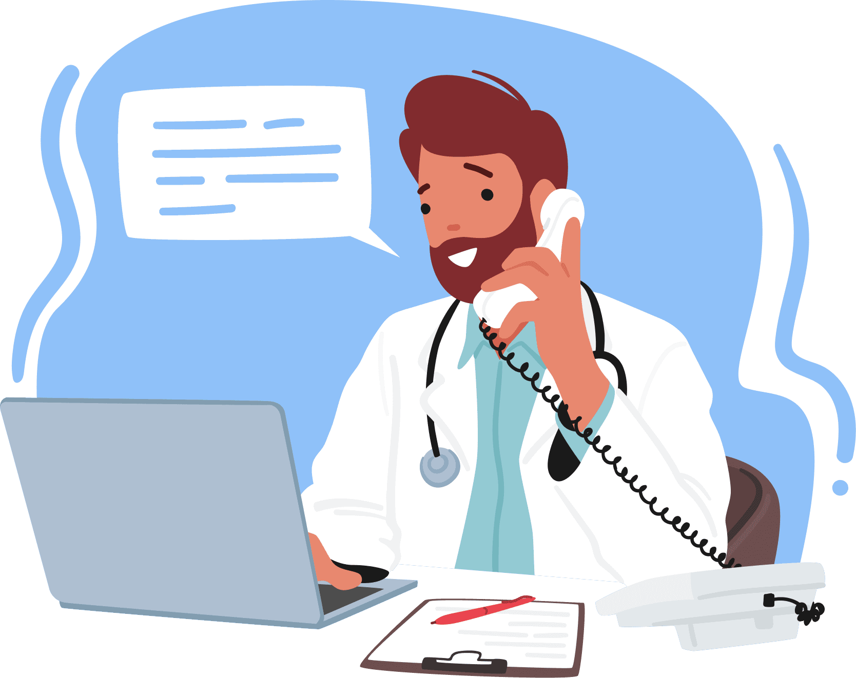 A doctor an a call.